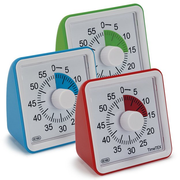 TimeTEX tylus laikmatis Compact su spalvotu laiko disku